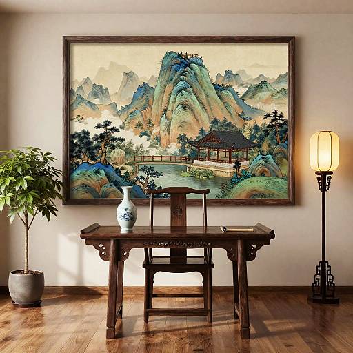 Serene Indoor East Asian Scene