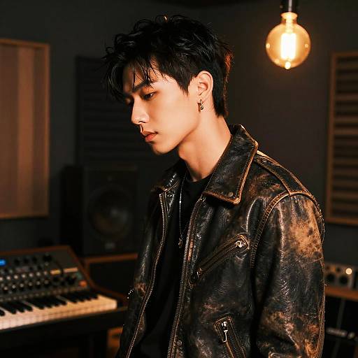 Vintage Musician with Disconnected Cut