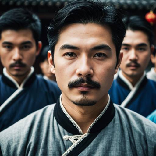 Group of Men in Traditional Chinese Clothing