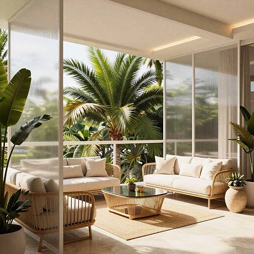 Luxurious Tropical Balcony Lounge