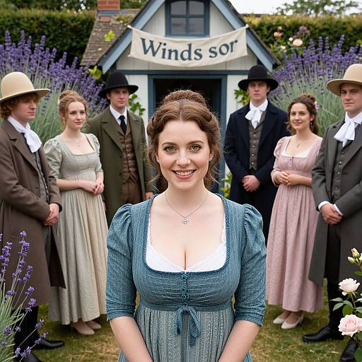 Cinematic English Garden Party Scene