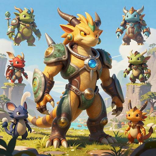 Vibrant Futuristic Fakemon Concept Art