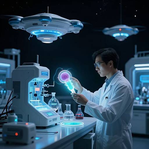 Futuristic Sci-Fi Space Laboratory