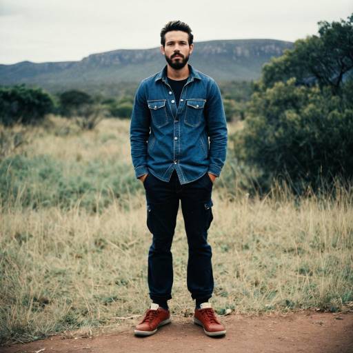 Man Standing Outdoors in South African Landscape