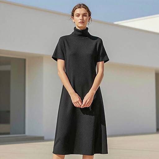 Elegant Woman in Minimalist Fashion Photography