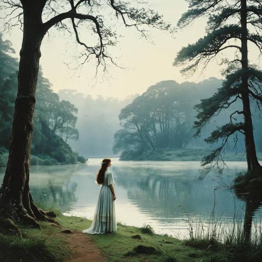 Lady of the Lake by Misty Serene Lake