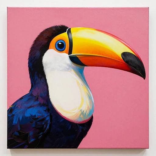 Warhol-Style Vibrant Toucan Art