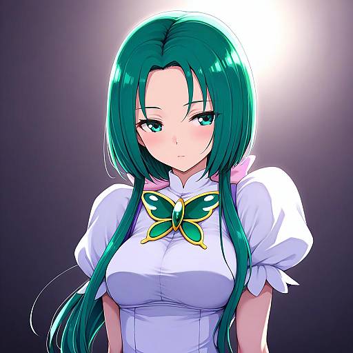 Illustration of Akimoto komachi, precure in the style of Mishima hiroji