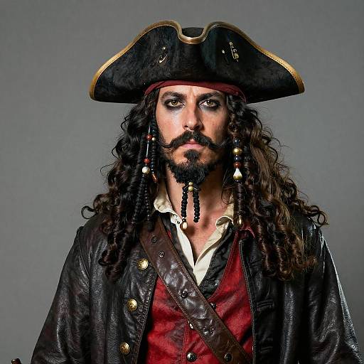 Evocative Portrait of a Pirate Captain