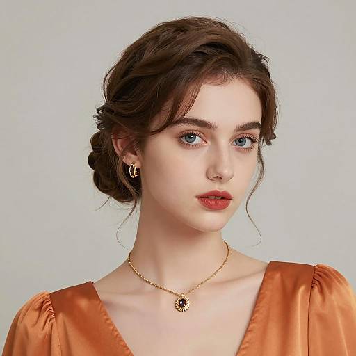 Elegant Young Woman with Toupee Hairstyle