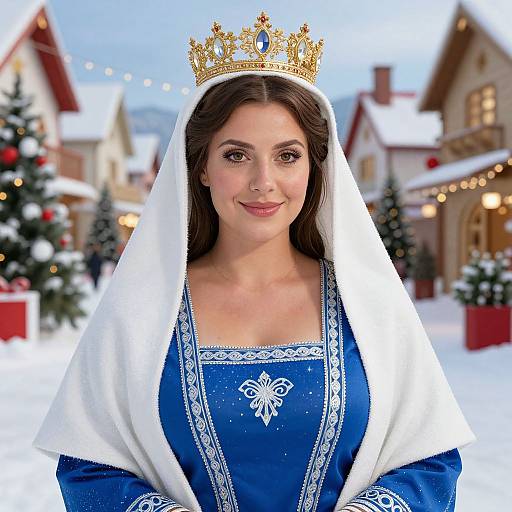 Vibrant Mary Nativity Costume Portrait