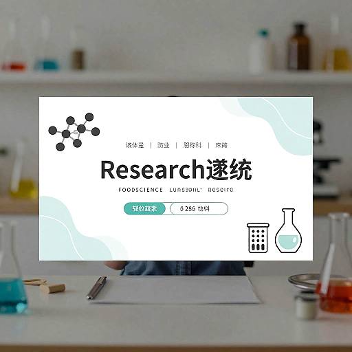 Photograph of a laboratory table with various lab equipment, overlaid with a digital whiteboard displaying 