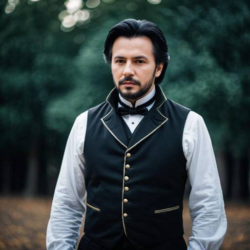 Man in Dark Formal Period Costume