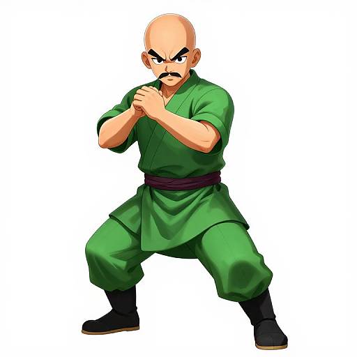 Monk in Fighting Pose RPG Battler