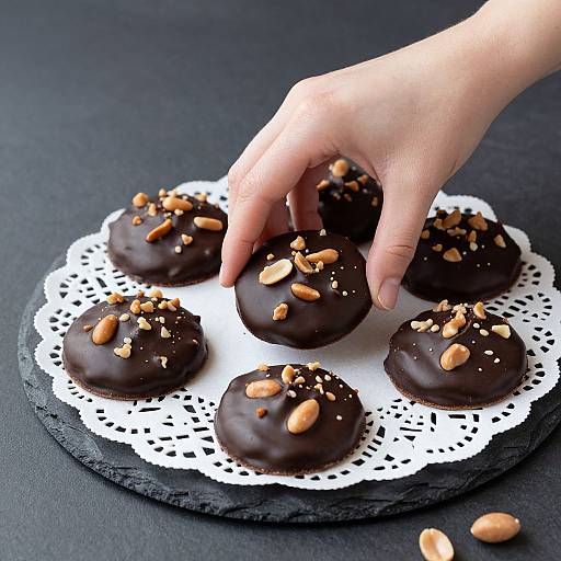 Vintage Peanut Cookies with Hand