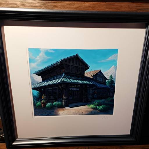 Enchanting Skybound Marketplace in Ink