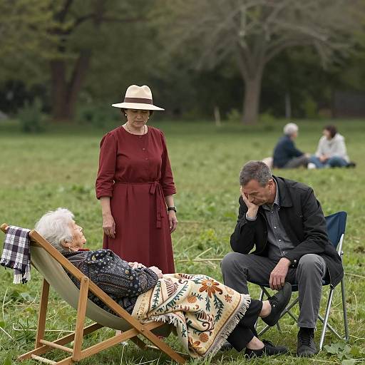 Relaxing Moments in Nature: A Family Portrait