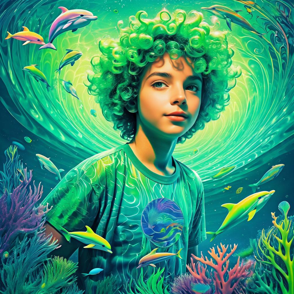 Psychedelic Underwater Adventure Poster Art