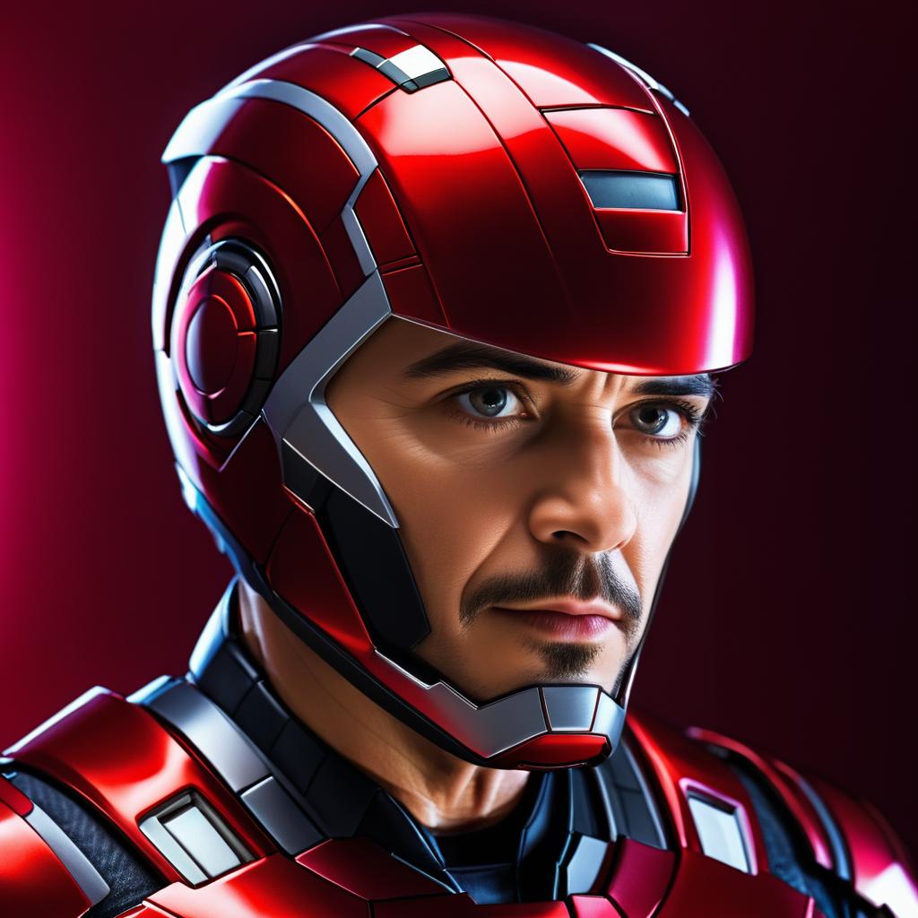 Hyper-Realistic Iron Man Portrait Art