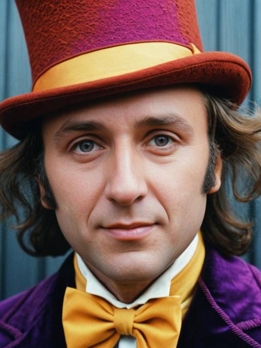 Man in Detailed Willy Wonka Costume