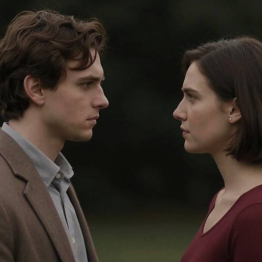 Intense Side Profiles of Two People