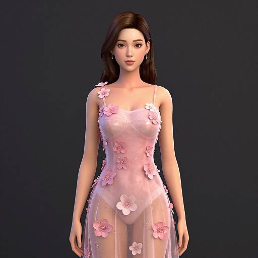 Sims Fancy Dress Girl Portrait