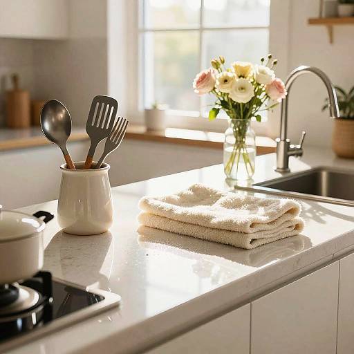 Sparkling Clean Cozy Kitchen Scene
