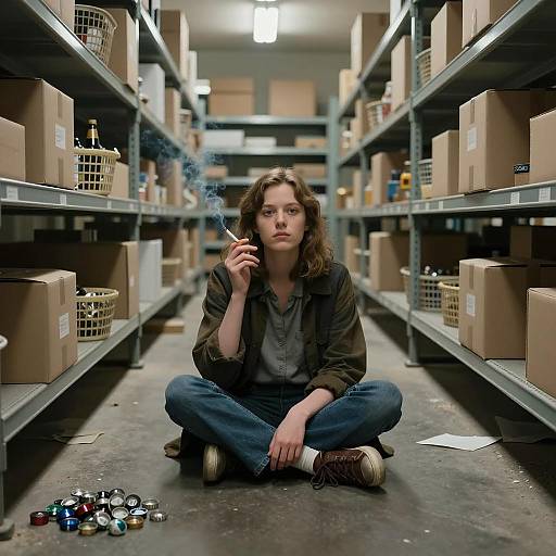 Tranquility Amidst Cafeteria Chaos