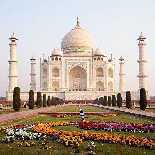 Dreamy Taj Mahal with Vibrant Garden