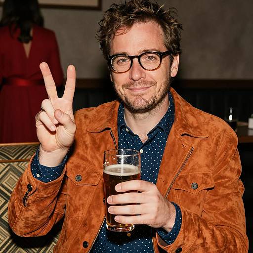 Stylish Man Enjoying a Drink