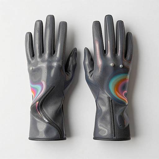 Futuristic Liquid Metal Fashion Gloves