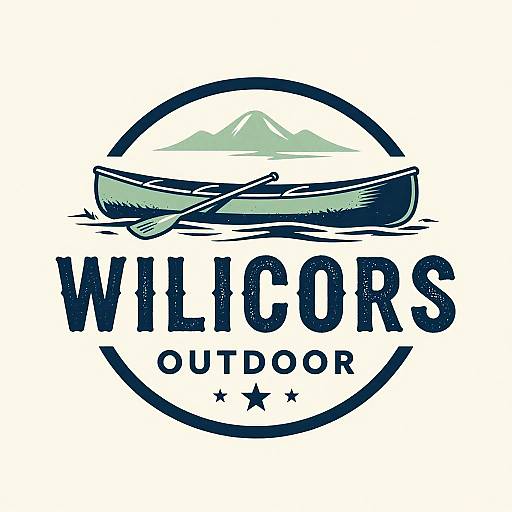 Vintage Canoe Outdoors Logo