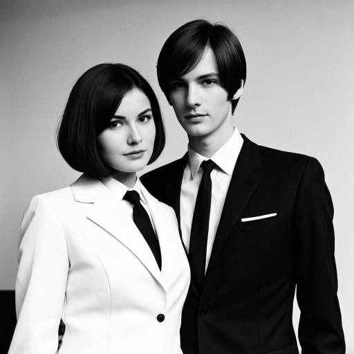 Vintage Style Couple in Classic 1960s Suits