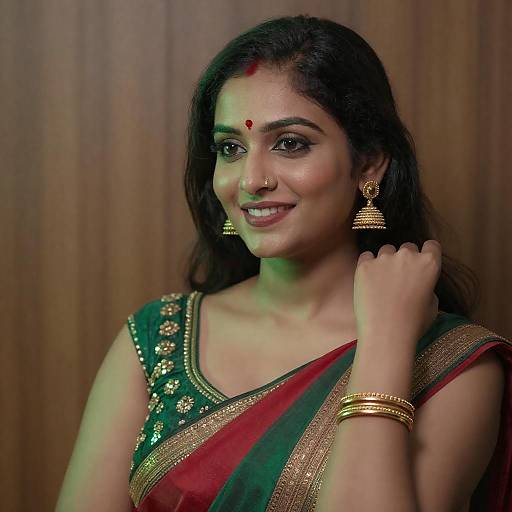 Elegant Woman with Vibrant Accessories