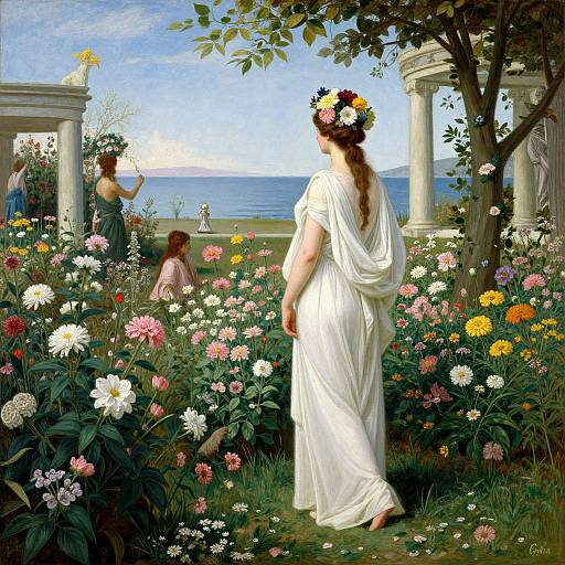 Serene Garden by the Sea