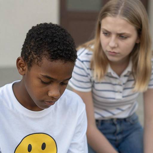 Portrait of Two Diverse Teenagers Outdoors