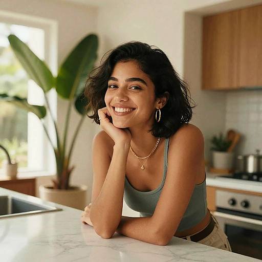 Editorial Portrait in Modern Kitchen