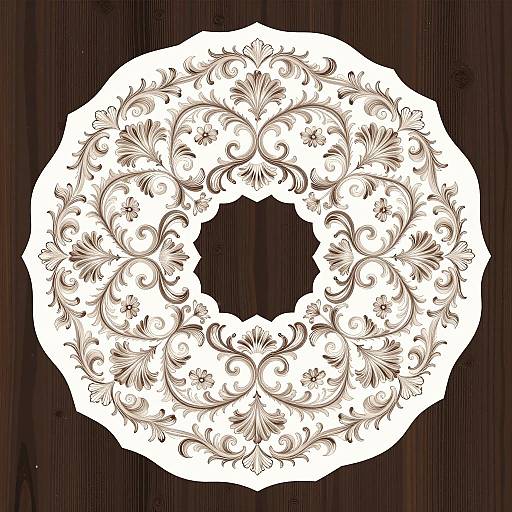 Intricate Rococo Scrollwork Pattern Design