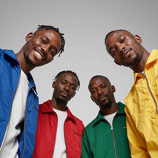 Vibrant Group Portrait of Smiling Men