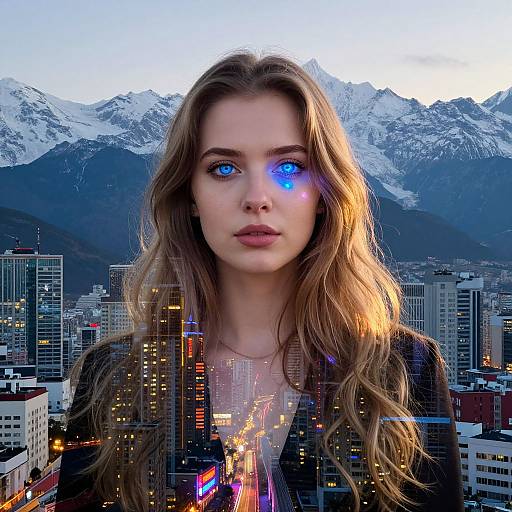 Double Exposure Urban and Nature Portrait