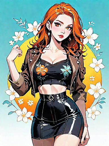 Edgy Chic Fashion Photography of Curvy Woman