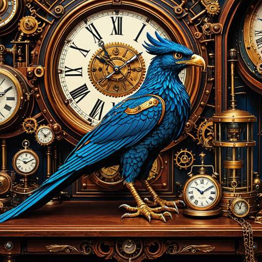 Gilded Clockwork Phoenix in Steampunk Adventure Gilded Clockwork Phoenix in Steampunk Adventure