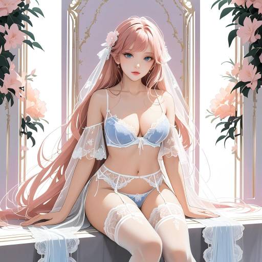 Radiant Woman in Lingerie Portrait Radiant Woman in Lingerie Portrait