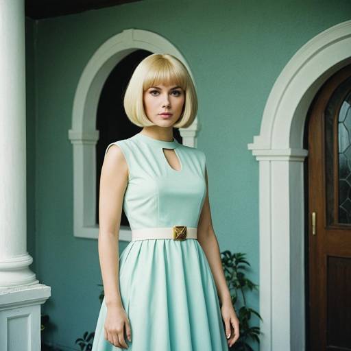 Elegant 1970s Eliane Cosplay in Pastels