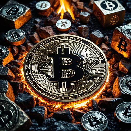 Bitcoin Logo Forged from Molten Gold