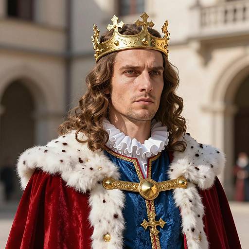Regal European King in Photorealistic Portrait