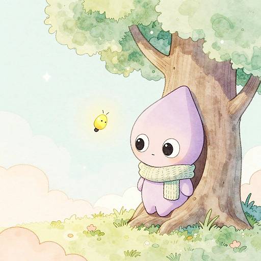 Teardrop-Head Alien in Pastel Hollow