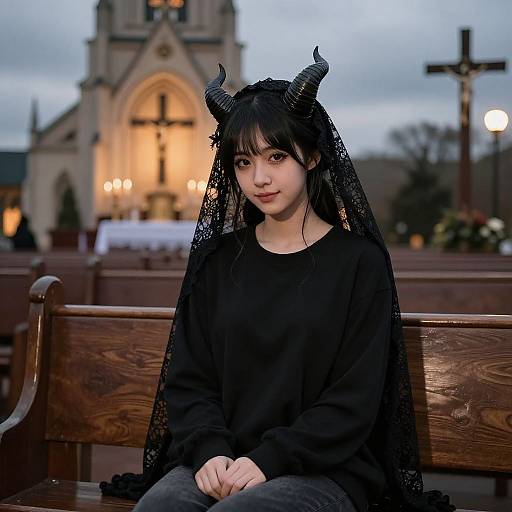 Dusk Portrait of Shy Succubus