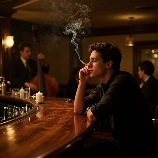 Nostalgic Jazz Bar Scene