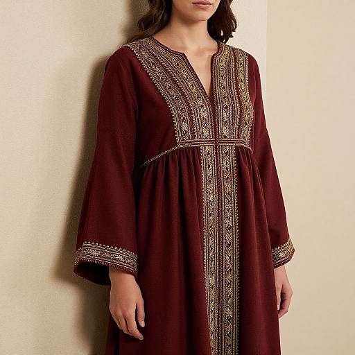 Close-Up of Woman in Ancient Cretan Dress